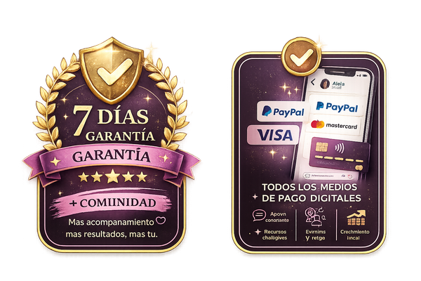 Garantía 7 días + Medios de pago: PayPal, Visa, Mastercard